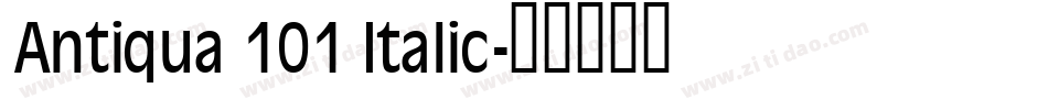 Antiqua 101 Italic字体转换